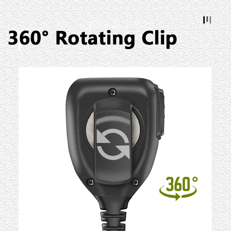 Baofeng BF-780 PTT Microphone à Distance pour Radio Walkie Talkie – Résistant à l'Eau pour Modèles UV-25L, M-5R, Quansheng UV-K5, UV-K6 et plus - BLACKBEARD OUTDOOR INDUSTRIES