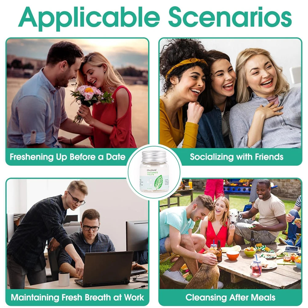 Tablettes de Dentifrice Naturel – Taille Voyage, Comprimés à Mâcher, Blanchiment Naturel, Fraîcheur de Souffle - BLACKBEARD OUTDOOR INDUSTRIES