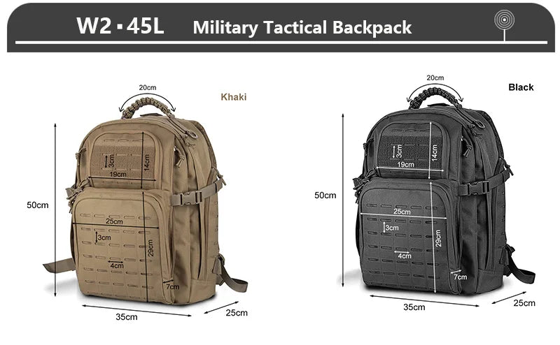 Sac à Dos Tactique 3 Jours – 38/45L | Imperméable, Résistant, Molle | Randonnée, Militaire, Survie - BLACKBEARD OUTDOOR INDUSTRIES