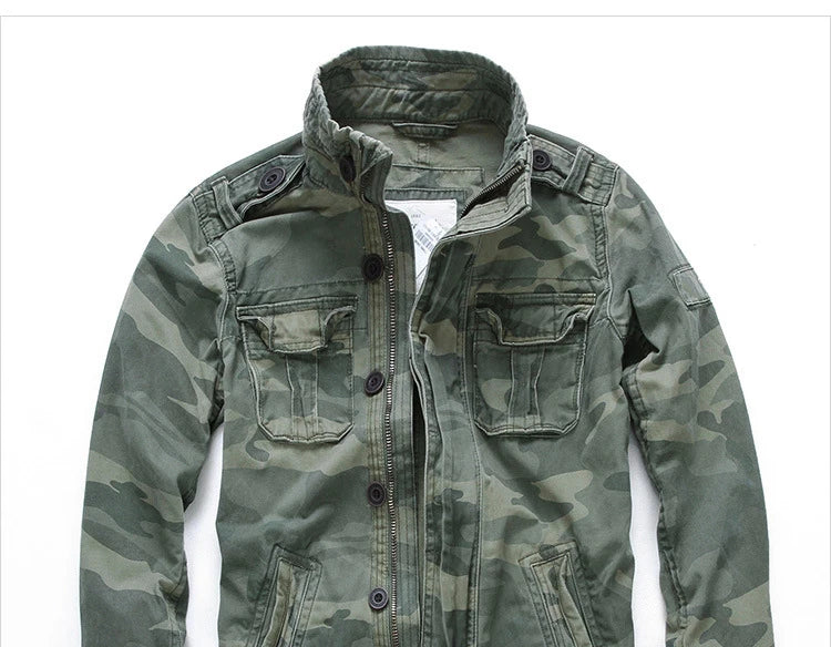 2025 Men Jacket Men M65 Denim Retro Cargo Jacketes Outdoor Multi Pockets Camo Tops Field Casual Fashion Hiking Coats Uniform BLACKBEARD OUTDOOR INDUSTRIES