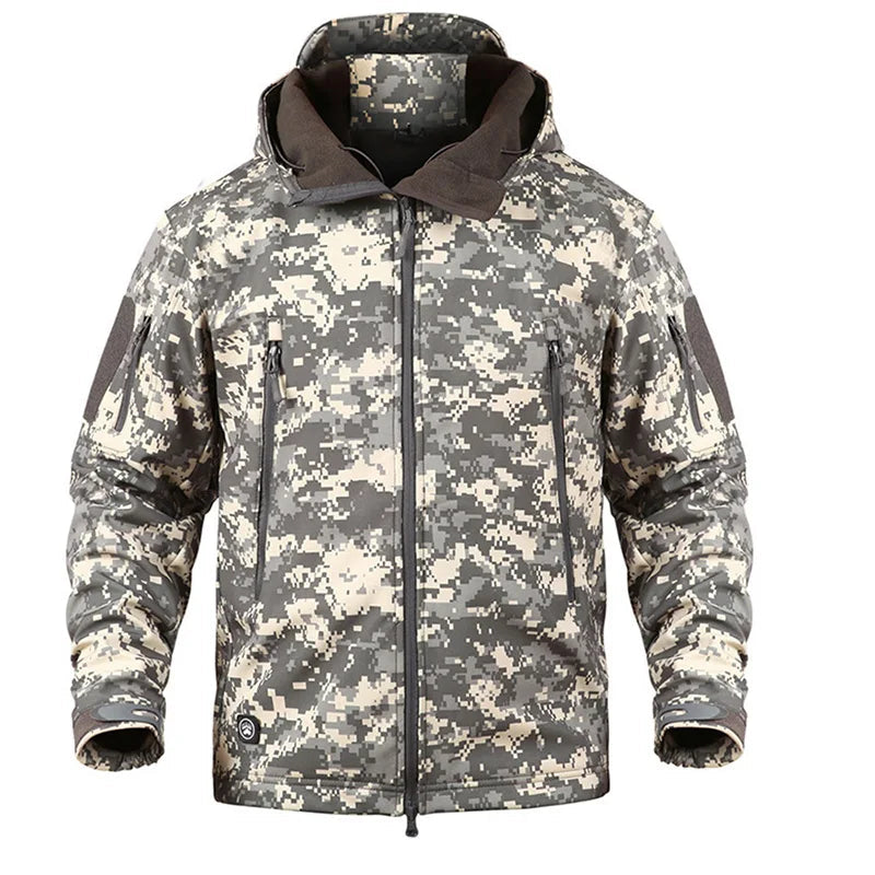 Outdoor TAD Men Military Tactical Hiking Jacket Lurker Shark Skin Softshell Outdoor Hunting Coat Hooded Multicam Camo Outerwear BLACKBEARD OUTDOOR INDUSTRIES