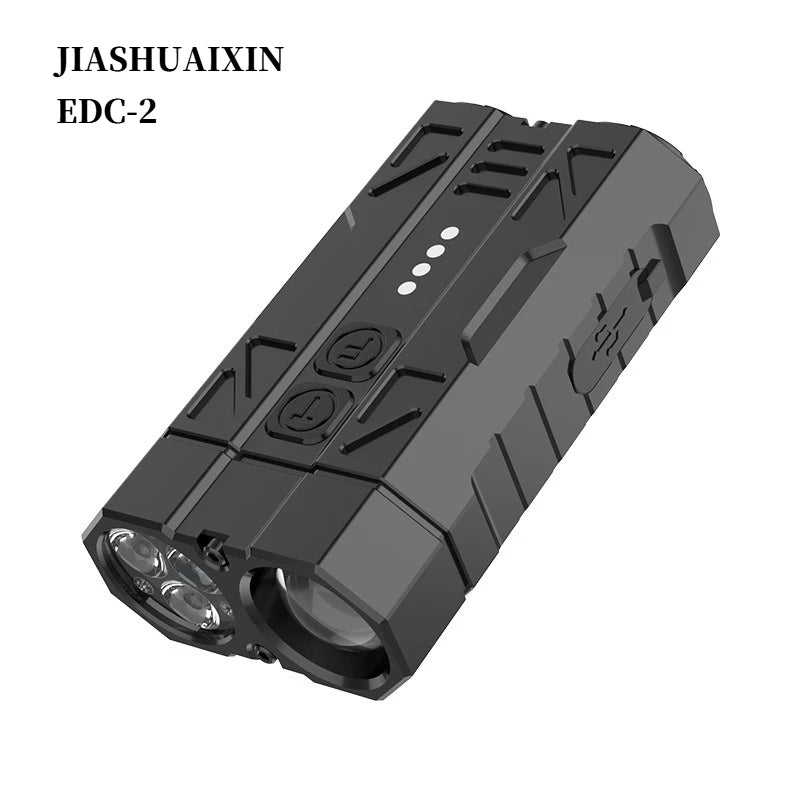 Lampe Torche EDC-2 – 2000 lm, Alliage Aluminium, Double Switch, Rechargeable USB-C, Étanche