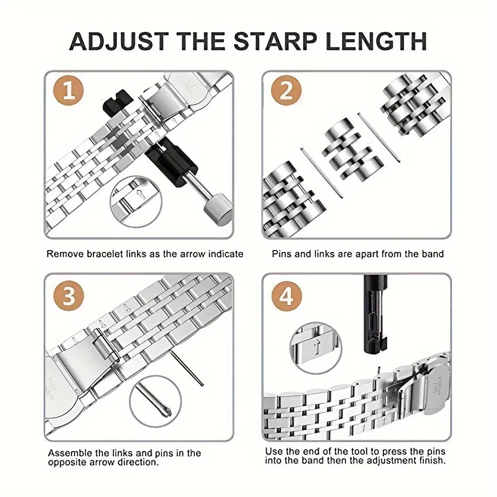 Bracelet en Acier Inoxydable pour Apple Watch – Bandes Métalliques pour iWatch Ultra / Series 10/9/8/7/6/5/4/3/SE BLACKBEARD OUTDOOR INDUSTRIES