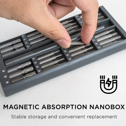 Suli Set de Tournevis de Précision Magnétique 25 en 1 / 63 en 1 – Kit Mini Outils Professionnel pour Réparation Téléphone, PC, Bricolage, avec Embouts Torx, Hex, et Plus - BLACKBEARD OUTDOOR INDUSTRIES