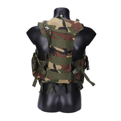Gilet Tactique RUIN HAWK pour Hommes - Protection Airsoft et Paintball avec Sac d'Eau Camouflage - BLACKBEARD OUTDOOR INDUSTRIES