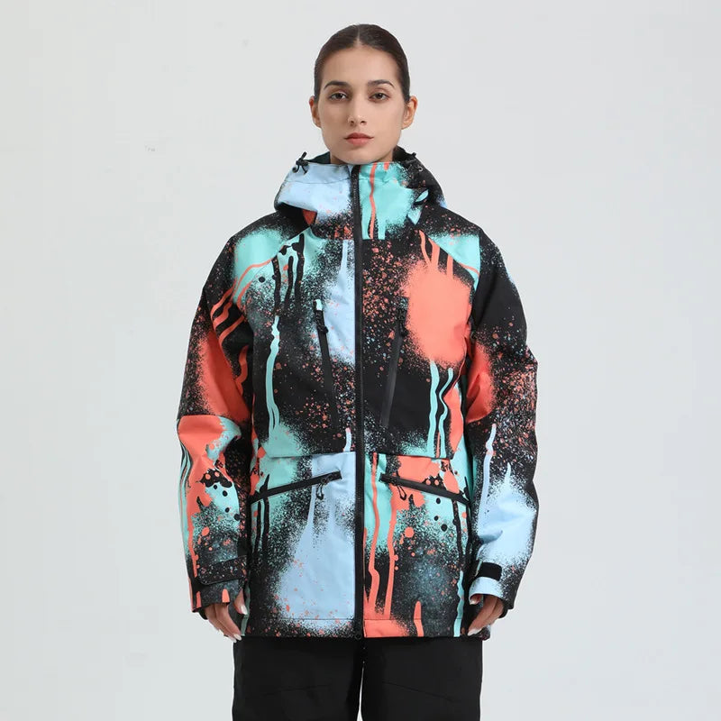Veste de ski femme imperméable et respirante à capuche, tenue jusqu'à -30°C