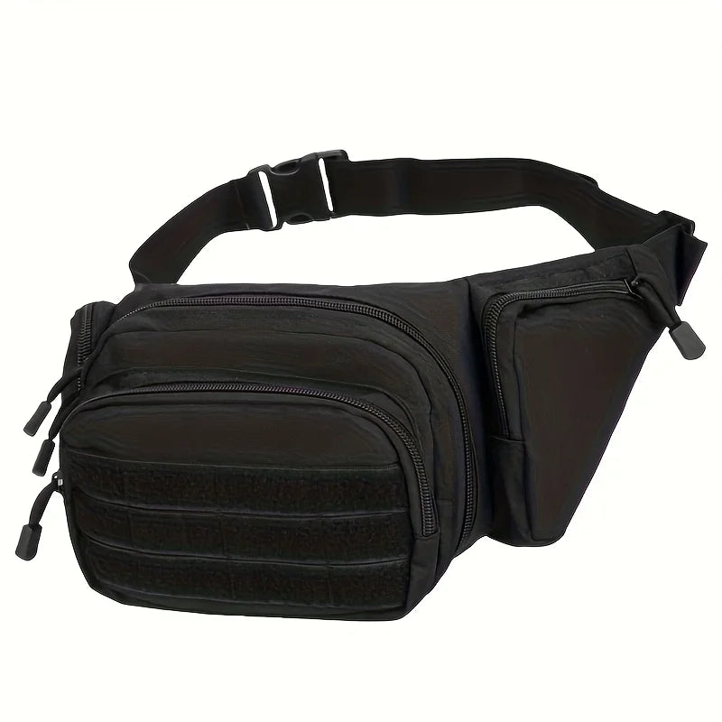 Sacoche banane tactique en nylon résistant – multi‑poches MOLLE avec holster et 4 porte‑chargeurs, idéale pour la randonnée, le vélo et le voyage (Kaki/Noir/Vert) - BLACKBEARD OUTDOOR INDUSTRIES