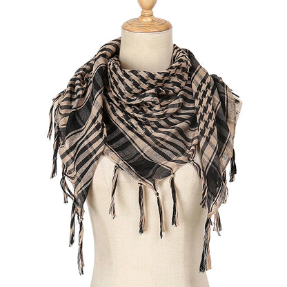 Shemagh Keffiyeh Tactique Désert – Écharpe Tête & Cou Unisexe 98x98 cm Polyester