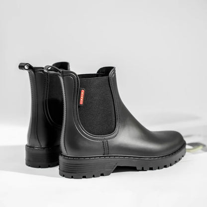 Bottes de Pluie Courtes Femme – Chelsea Imperméables Antidérapantes PVC