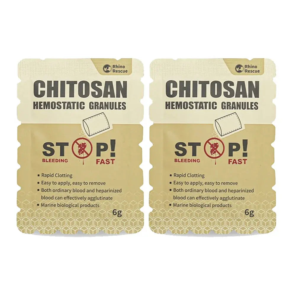 Poudre Hémostatique Granulée au Chitosane – RHINO RESCUE – 6g / 15g – Contrôle Rapide des Saignements Ma boutique
