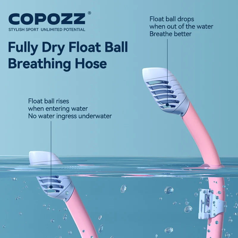 COPOZZ Masque de Plongée Enfant 4–15 ans – Masque Intégral HD Anti-Buée avec Tuba Amovible - BLACKBEARD OUTDOOR INDUSTRIES