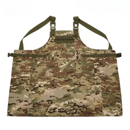 Tablier tactique 12 poches MOLLE, camouflage ou uni, taille unique