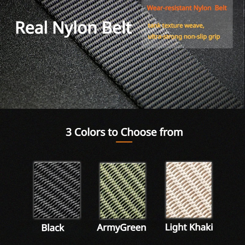 Ceinture Tactique en Nylon avec Boucle Automatique en Titane Pur (35/38 mm) Ma boutique