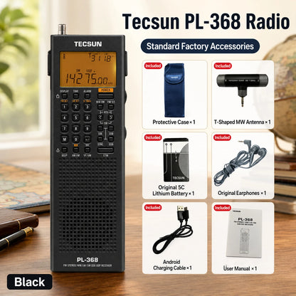Radio Portable Tecsun PL-368 - Récepteur Multibande FM/MW/SW/LW/SSB