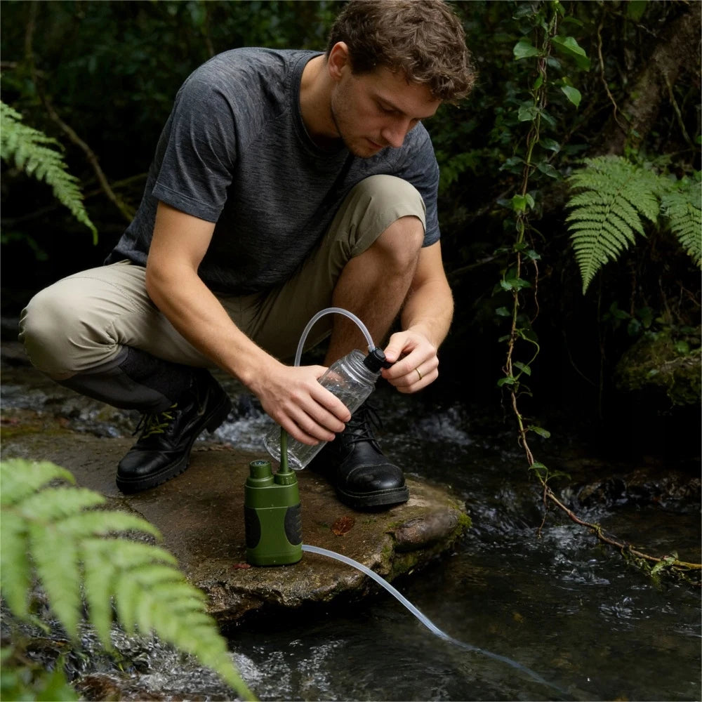 Filtre à Eau Portable 5 Étages 0,01µm – 3000L – Camping Survie Randonnée