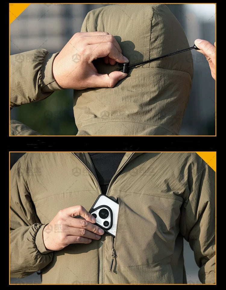 Doudoune Tactique Homme Hiver – Légère, Capuche, Coupe-Vent & Hydrofuge | Randonnée Outdoor - BLACKBEARD OUTDOOR INDUSTRIES