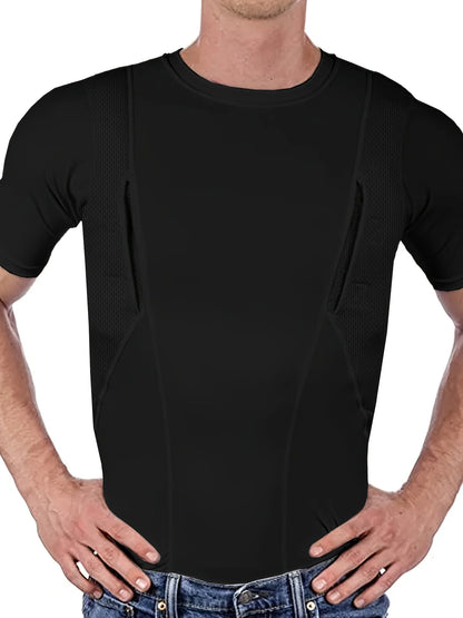 T-Shirt Holster Dissimulé Homme – Port Concealed Carry | Séchage Rapide | 6 Coloris | S à 5XL - BLACKBEARD OUTDOOR INDUSTRIES