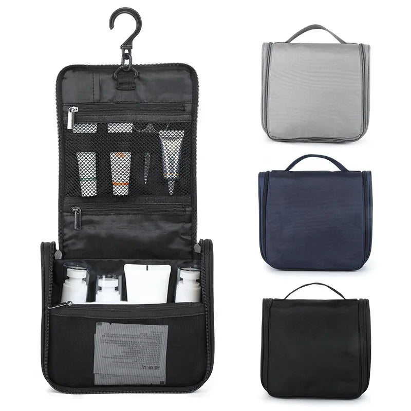 Trousse de Toilette Homme Suspendue Multifonction – Toile Imperméable, Pliable | Voyage & Camping