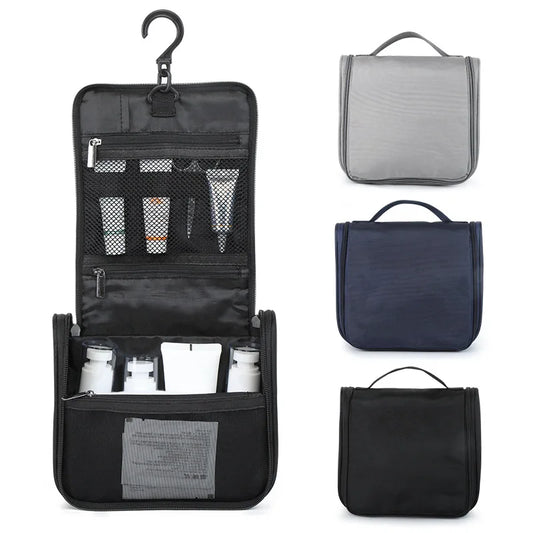Trousse de Toilette Homme Suspendue Multifonction – Toile Imperméable, Pliable | Voyage & Camping