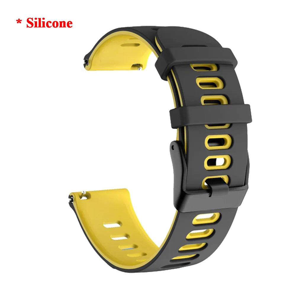 Bracelet en Cuir et Silicone 20mm/22mm pour Montres Huawei, Amazfit et Samsung Galaxy Watch BLACKBEARD OUTDOOR INDUSTRIES