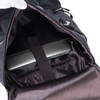 Sac à dos homme en toile et cuir – Voyage et ordinateur