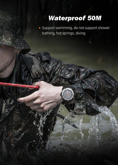 Montre Militaire Digitale Homme "EVOQUE 2" – Montre de Sport Solaire, Étanchéité 50M, Fonction Luminovore et Écologique - BLACKBEARD OUTDOOR INDUSTRIES