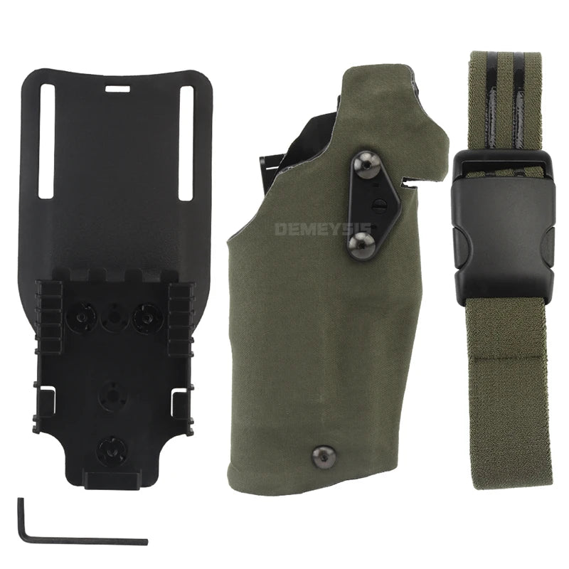 Holster Tactique Glock 17 Gen4 / G19 + X300/X300U – Verrouillage Rapide, Intérieur Floqué, Sangle Cuisse | Droitier | 5 Coloris - BLACKBEARD OUTDOOR INDUSTRIES