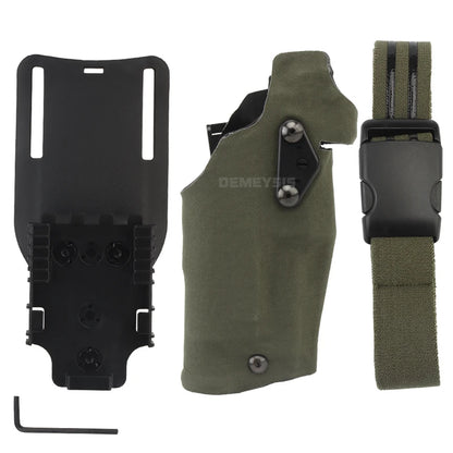 Holster Tactique Glock 17 Gen4 / G19 + X300/X300U – Verrouillage Rapide, Intérieur Floqué, Sangle Cuisse | Droitier | 5 Coloris - BLACKBEARD OUTDOOR INDUSTRIES