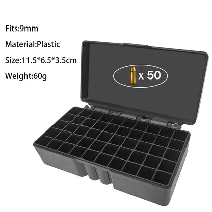 Boîte de Rangement pour Munitions – 50 ou 100 Coups | Calibres .223/5.56mm, 7.62x39mm, .38 Spé , 9mm Ma boutique