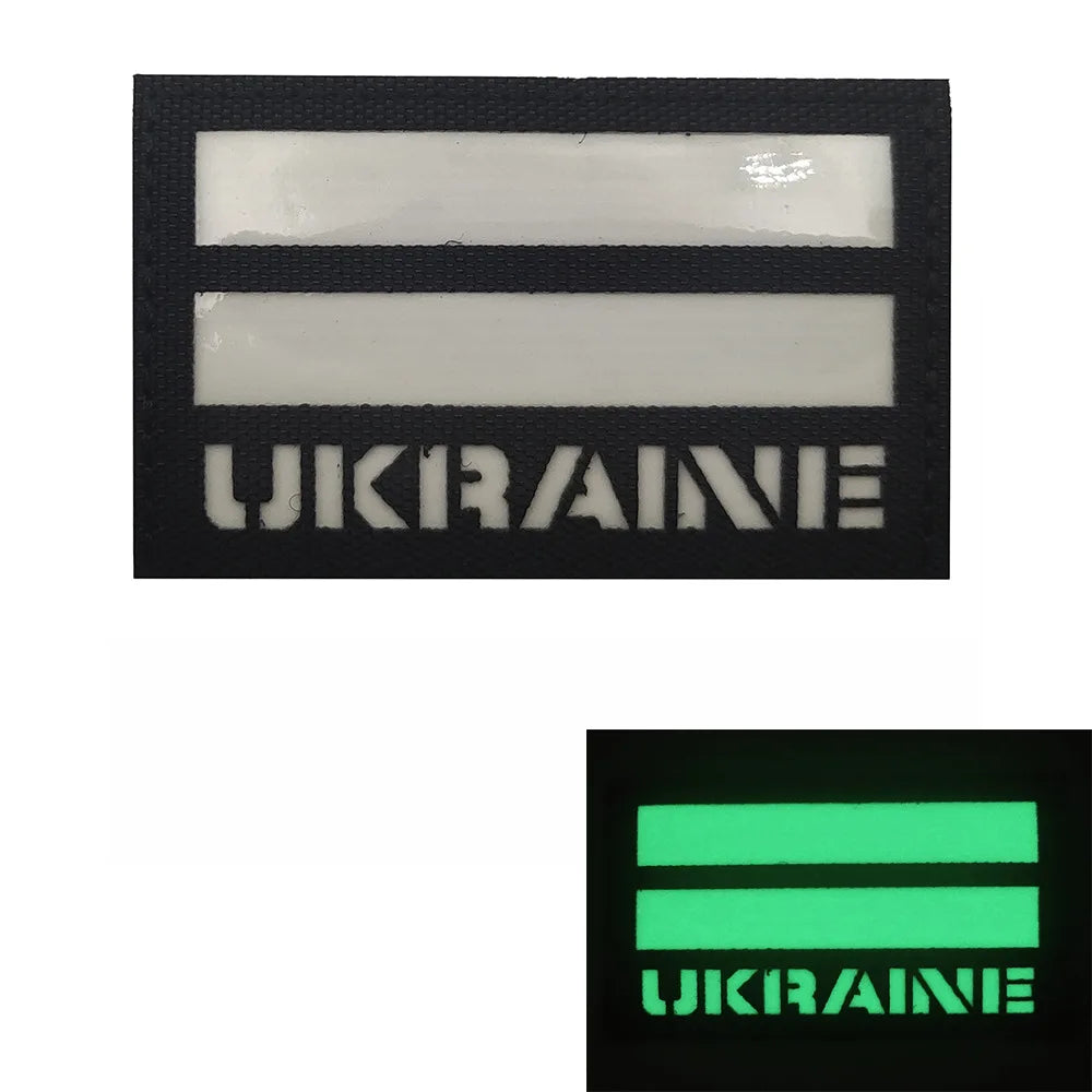 Patch Tactique Ukraine Brodé – Écusson Drapeau Ukrainien, Velcro Hook & Loop