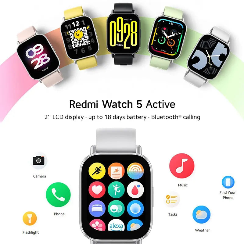 Montre Connectée Xiaomi Redmi Watch 5 Active - BLACKBEARD OUTDOOR INDUSTRIES