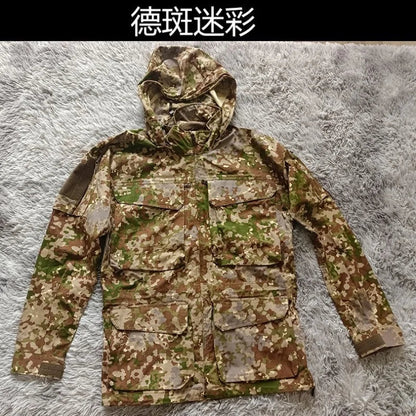 M2 Tactical Windbreaker Jacket – Veste de Travail Camouflée Imperméable à Capuche pour Randonnée, Sports et Activités en Extérieur BLACKBEARD OUTDOOR INDUSTRIES