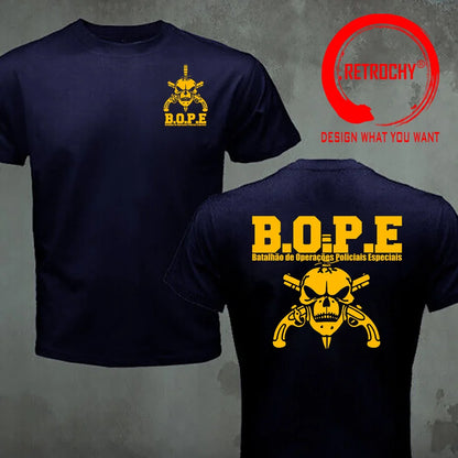 Brazil BOPE Elite Special Force T Shirt Black Beige White Cotton O-Neck Summer Short Sleeve Casual Mens T-shirt Plus Size S-6XL - BLACKBEARD OUTDOOR INDUSTRIES