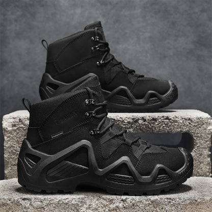 Bottines Tactiques Militaires Homme WANUX – Montantes Cheville, Style Army Désert, Semelle Caoutchouc, 39-46
