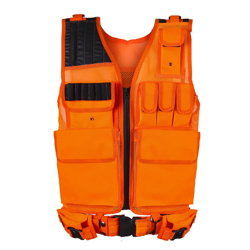 Gilet tactique en mesh respirant et nylon