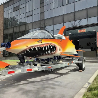Bateau rapide en fibre de verre au design militaire