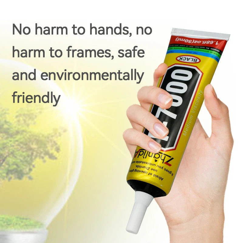 Colle T7000 Noire pour Réparation de Téléphones et Tablettes - Adhesif de Forte Adhérence - Disponible en 15ML, 50ML, 110ML avec Embout Fin BLACKBEARD OUTDOOR INDUSTRIES