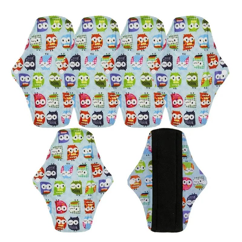 VEJYO – Lot de 5 Serviettes Hygiéniques Lavables en Charbon de Bambou Réutilisables Ma boutique