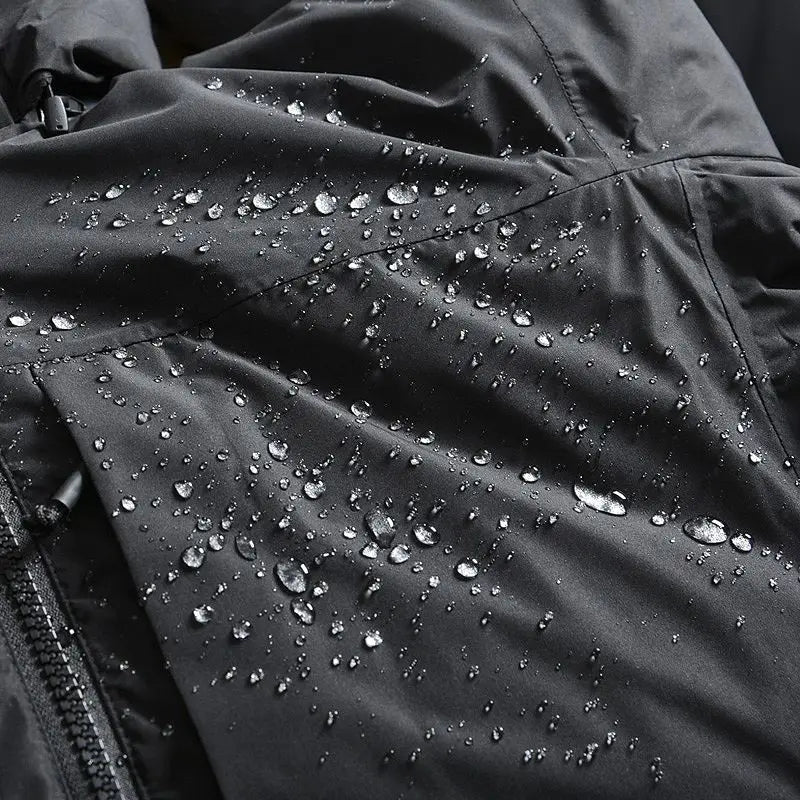 Veste hiver homme courte à capuche amovible