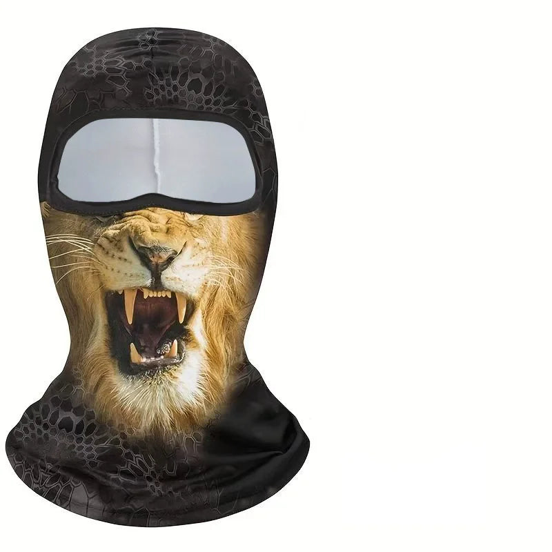 Cagoule masque intégral imprimé, protection visage adulte