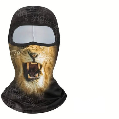 Cagoule masque intégral imprimé, protection visage adulte