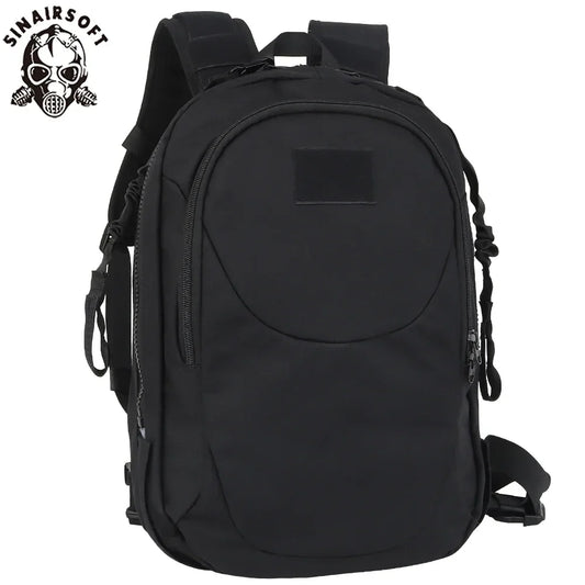 SINAIRSOFT sac à dos porte plaque 2‑en‑1 – se transforme en gilet tactique en secondes, tissu Oxford résistant, libération rapide (Noir/Dark Earth) - BLACKBEARD OUTDOOR INDUSTRIES