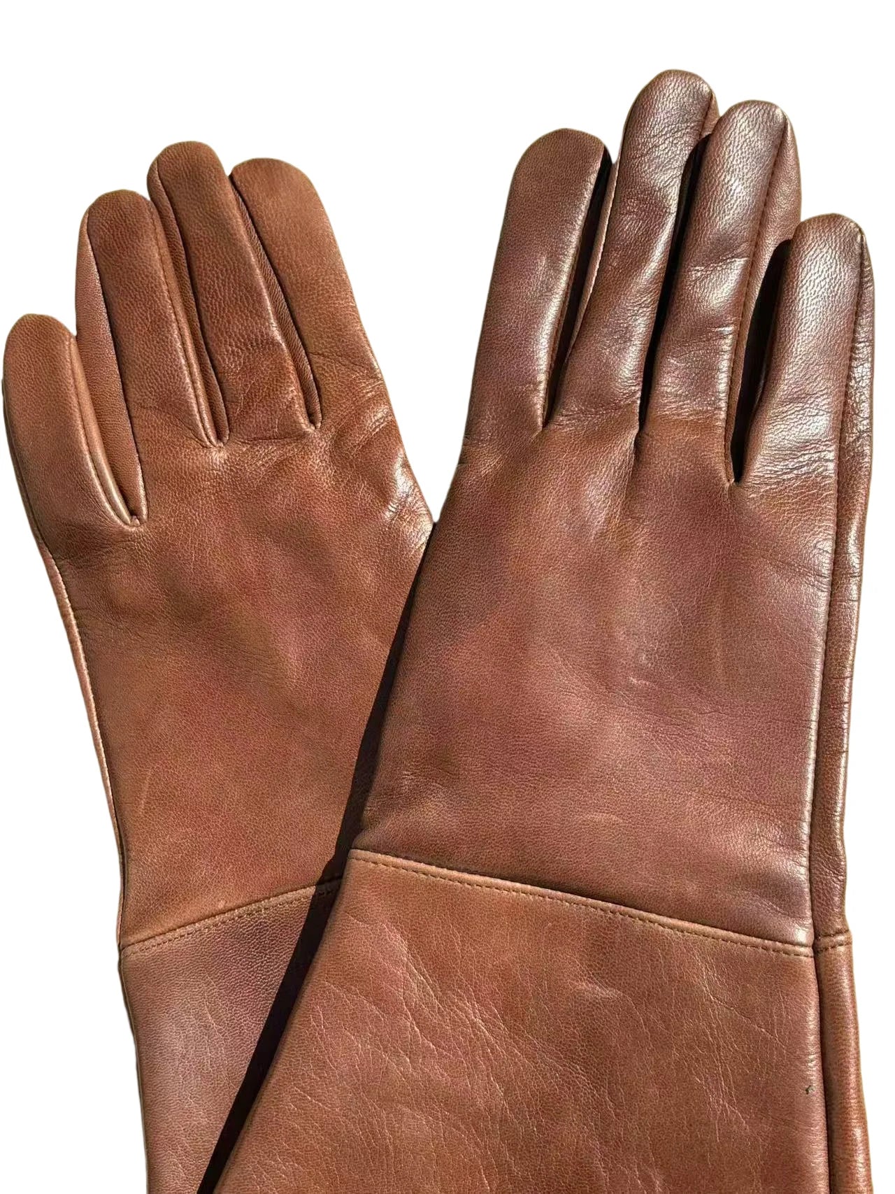 Gants de Moto Hiver Police Canadienne – Cuir Tactile Marron | S à XXL