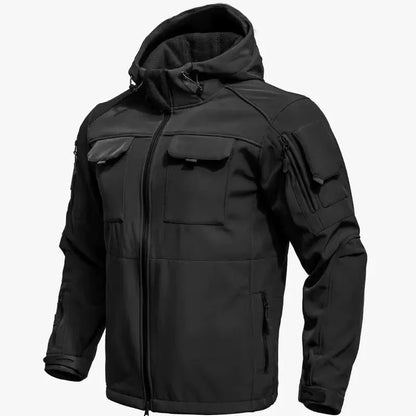 Veste Softshell Cargo Homme à Capuche - Automne/Hiver Outdoor Militaire