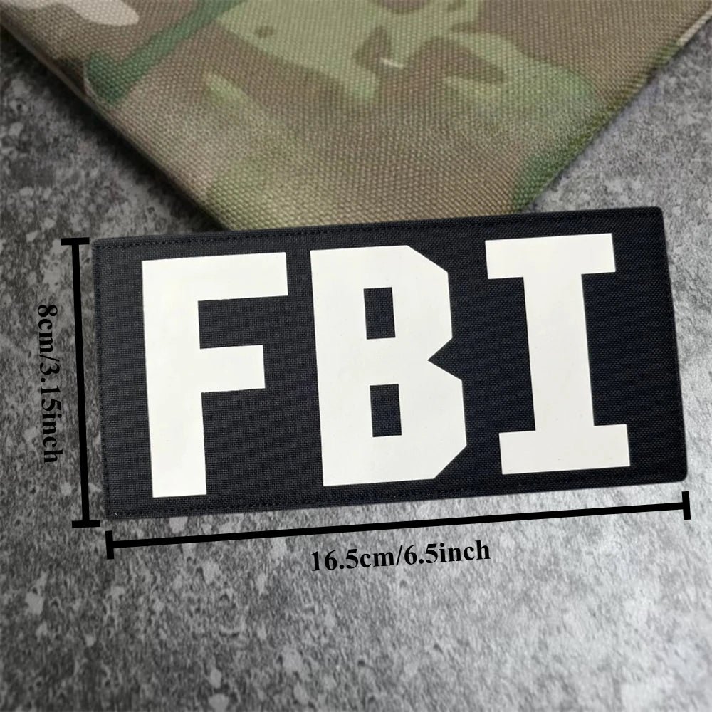 Patch Tactique FBI Imprimé Hook & Loop – Badge Moral Militaire Brassard Sac à Dos - BLACKBEARD OUTDOOR INDUSTRIES