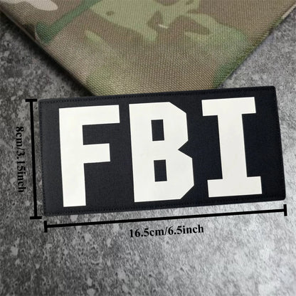 Patch Tactique FBI Imprimé Hook & Loop – Badge Moral Militaire Brassard Sac à Dos - BLACKBEARD OUTDOOR INDUSTRIES