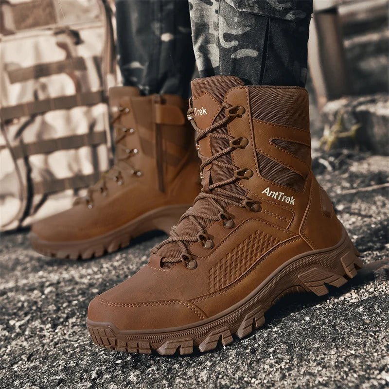 Chaussures Randonnée Tactiques Homme Cuir Imperméables – Trekking Outdoor