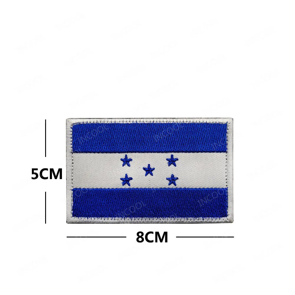 Patch Drapeaux Brodés Amérique et Caraïbes – 8×5 cm avec Velcro - BLACKBEARD OUTDOOR INDUSTRIES