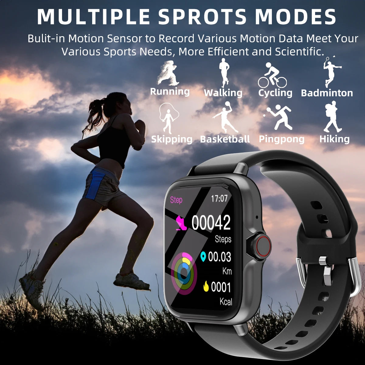 Montre Connectée Intelligente 1,83” – Appels & Notifications – Tracker Santé & Sport – DESERTCAT - BLACKBEARD OUTDOOR INDUSTRIES