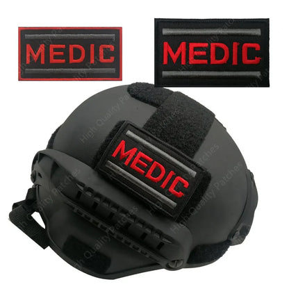 MEDIC Embroidered Patch IR Reflective Glow in Dark Tactical Military Patches Medical MED EMT PARAMEDIC Emblem PVC Rubber Badges - BLACKBEARD OUTDOOR INDUSTRIES